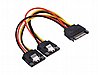 מפצל חשמל Y ל-2 חיבורי SATA נקבה חברת Gold Touch דגם E-SATA-P2C