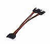 מפצל חשמל Y ל-2 חיבורי SATA נקבה חברת Gold Touch דגם E-SATA-P2C