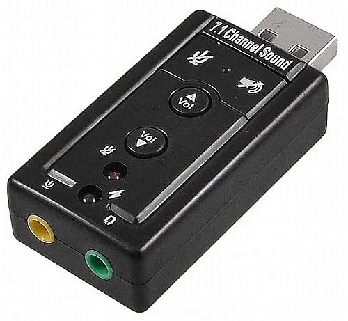 ����� ��� Gold Touch Sound Adapter 7.1 Channel USB2.0 With Microphone and Volume Control