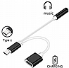 כבל USB 3.1 מסוג C ל-3.5 מ''מ עם חיבור USB לטעינה Gold Touch בצבע לבן/שחור