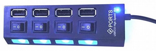 ���� USB 2.0 �� ��� �� 4 ������ Gold Touch 4-Port Hub E-USB2-HUB4A