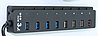 מפצל USB3.0 עם ספק כוח 7 יציאות Gold Touch E-USB3.0-HUB7-A