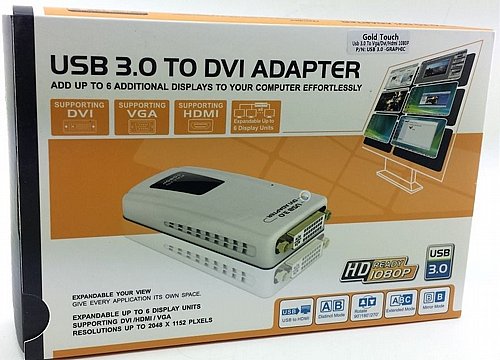 ����� ��� ������ ���� Gold Touch ��� E-USB3.0-GRAPHIC USB 3.0 VGA DVI HDMI