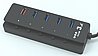 מפצל USB3.0 עם ספק כוח 4 יציאות Gold Touch E-USB3.0-HUB4-A