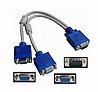 מפצל מחיבור VGA זכר ל-2 חיבורי VGA נקבה Gold Touch