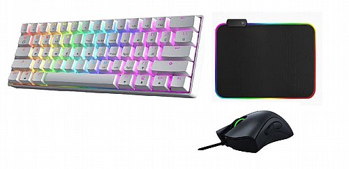 ���� ������� ����� ���� Razer Deathadder Essential + ����� HK GAMING GK61 ���� ��� + ���� ���� RGB