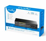 ��� �� ����� Cudy 8-GbE PoE+ Switch �� 2 ������ Uplink GbE �2- Uplink SFP-���� 120W