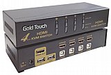 ���� KVM ��� 4 ������ HDMI �� ������ USB ������ Gold Touch KVM-HDMI-4