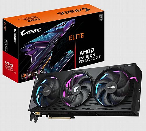 ����� ��� Gigabyte AMD Radeon RX9070XT 16GB OC Aorus Elite 