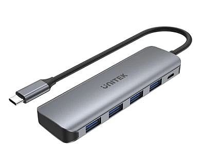 ���� ����� Unitek uHUB P5+ TYPE-C to USB3x4 TYPE-Cx1 5Gbps H1107A