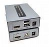 מאריך HDMI בשילוב KVM חברת Gold Touch עם חיבורי USB 2.0 עד 50 מטר HDMI-KVM-EX50