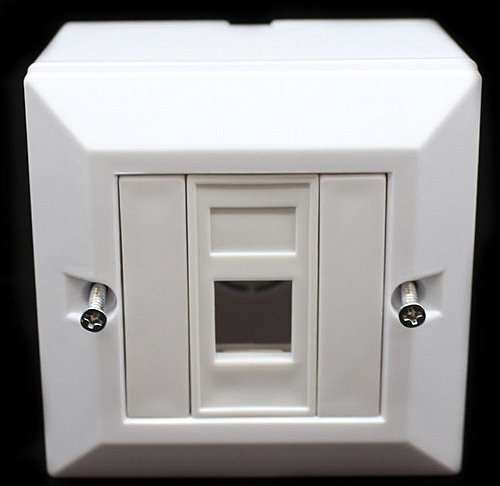 ����� ������� ��� ����� ��� Single Port Faceplate 45mm Box For Cat6 HP-FP-45-1