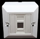 ����� ������� ��� ����� ��� Single Port Faceplate 45mm Box For Cat6 HP-FP-45-1
