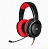 אוזניות גיימינג חברת CORSAIR דגם HS35 STEREO בצבע אדום