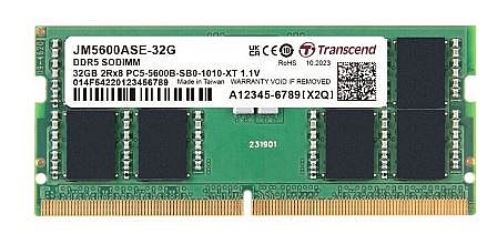 ������ ����� ���� DDR5 SODIMM ���� 16GB ���� Transcend ��� JM5600ASE-16G