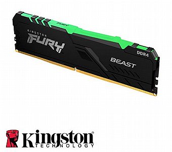 ������ ����� Kingston Fury Beast RGB DDR4 3600MHz 16GB CL18 KF436C18BB2A/16 DIMM