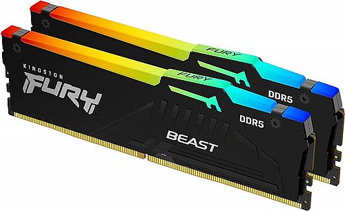 ������ ����� ���� Kingston Fury Beast White RGB Expo 32GB 2X16 5600MHZ DDR5 CL36