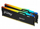 ������ ����� ���� ���� Kingston ��� 32GB (2x16GB) 5600MHz DDR5 CL40 - FURY Beast RGB Series