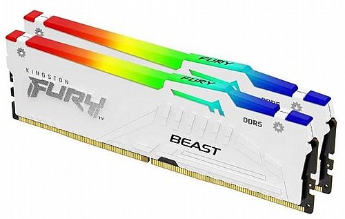 ������ ����� DDR5 32GB 2x16GB 6400Mhz C32 Kingston Fury Beast RGB ���� ���