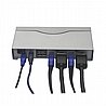 בורר KVM בעל 2 יציאות DP עם חיבורי USB וסאונד Gold Touch KVM-DP-2