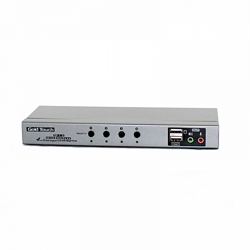���� KVM ��� 4 ������ DP �� ������ USB ������ Gold Touch KVM-DP-4
