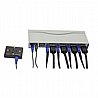 בורר KVM בעל 4 יציאות DP עם חיבורי USB וסאונד Gold Touch KVM-DP-4