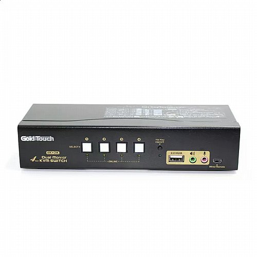 ��� KVM ��� 4 ������ HDMI ���� 4K ���� �� 2 ������ �� ������ USB ������ Gold Touch KVM-HD-4-2