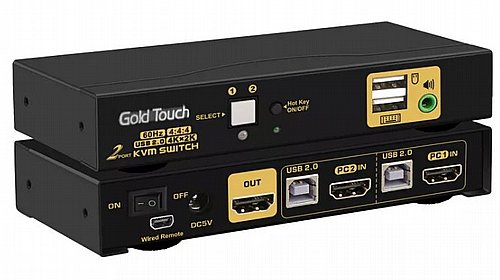 ��� 2 ������ Gold Touch HDMI 2.0 KVM Hot Key Switch