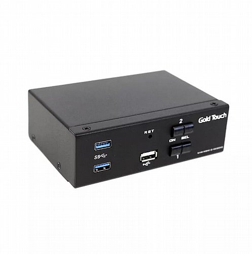 ���� KVM ��� 2 ������ HDMI �� ������ USB ������ Gold Touch KVM-HDMI-2-4K60HZ ����� 4K