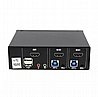 בורר KVM בעל 2 יציאות HDMI עם חיבורי USB וסאונד Gold Touch KVM-HDMI-2-4K60HZ איכות 4K