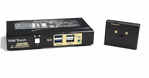 ���� KVM ��� 2 ������ HDMI �� ������ USB ������ Gold Touch KVM-HDMI-2-4K60 ����� 4K