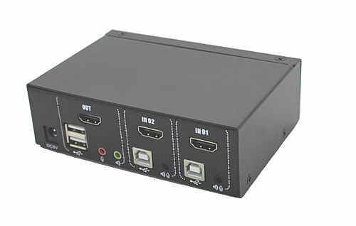 ���� KVM ��� 2 ������ HDMI �� ������ USB ������ Gold Touch KVM-HDMI-2-4K ����� 4K