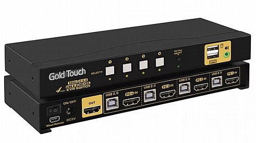 ��� 4 ������ Gold Touch HDMI 2.0 KVM Hot Key Switch