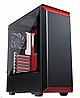 מארז חברת Phanteks דגם ECLIPSE P300 TEMPERED GLASS צבעים שחור/אדום