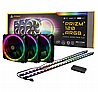 קירור למארז X3 מאווררים שלט וסטריפ Prizm KIT 3x120mm RGB fan, 2x Strips, Controller