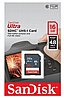כרטיס זכרון SanDisk Ultra 320x Secure-Digital SDHC SDSDUNB-016G - נפח 16GB