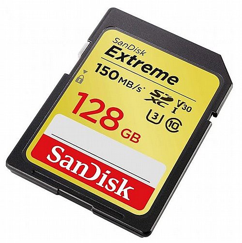 ����� ����� SanDisk Extreme Secure-Digital SDXC - ��� SDSDXV5-128G-GNCIN - ��� 128GB