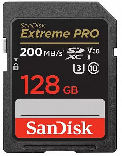 ����� ������ Sandisk Extreme PRO SD 128GB 200MBS  