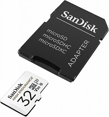 ����� ������ ���� SanDisk ��� High Endurance Micro SDHC UHS-I SDSQQNR-032G - ��� 32GB