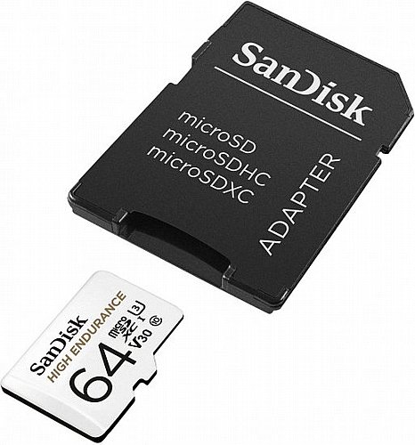 ����� ������ ���� SanDisk ��� High Endurance Micro SDXC UHS-I SDSQQNR-064G - ��� 64GB