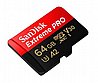 כרטיס זיכרון חברת SanDisk דגם Extreme Pro A2 Micro SDXC UHS-I SDSQXCY-064G 64GB