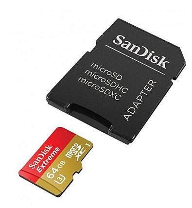 ����� ������ SanDisk Extreme 600x Micro SDXC UHS-I SDSQXNE-064G - ��� 64GB