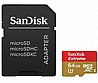 כרטיס זיכרון SanDisk Extreme 600x Micro SDXC UHS-I SDSQXNE-064G - נפח 64GB