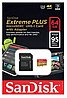 כרטיס זיכרון SanDisk Extreme Plus 633x Micro SDXC UHS-I SDSQXWG-064G - נפח 64GB