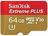 כרטיס זיכרון SanDisk Extreme Plus 633x Micro SDXC UHS-I SDSQXWG-064G - נפח 64GB