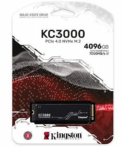 ���� ����� Kingston KC3000 4TB SSD NVME Gen4 7000/7000 R/W