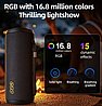 רמקול בלוטוס נייד חברת QCY דגם SP7 עם RGB בצבע כחול
