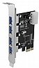 כרטיס PCI Express עם 4 חיבורי Gold Touch USB 3.0