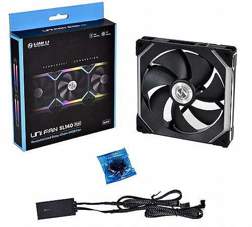 �� 3 �������� ���� Lian Li ��� SL120 Black V2 Uni Series with Controller RGB 3X120MM Triple Pack