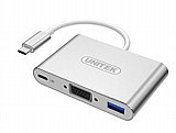 ���� ����� / ���� Unitek Y-9102 ������ Type C � USB2 / USB3 ������ VGA � Type C